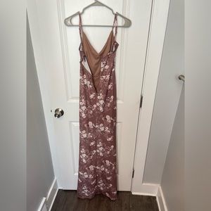 Formal high slit floral dress